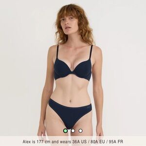 Organic Basics Push Up Bra 36A - Black